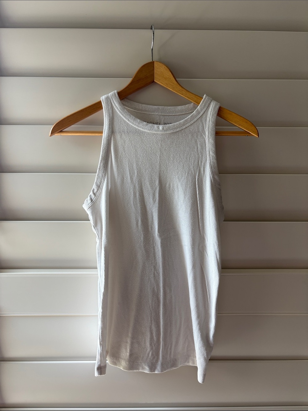 Rachel Zoe White Ribbed Tank Top